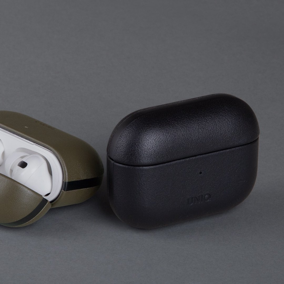 AirPods Pro Terra手工真皮收纳保护套配挂勾-黑色 - 手机配件 - 真皮 黑色
