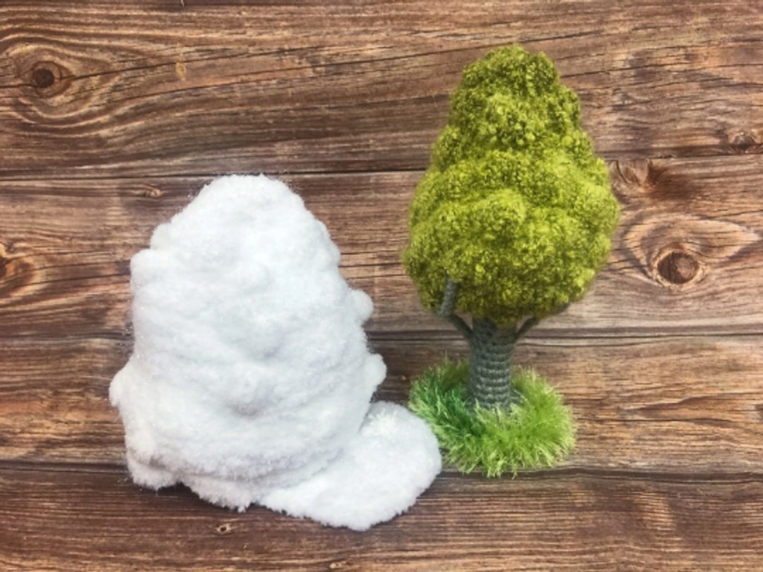 Crochet tree, knitted trees, small forest, Montessori, child development - 玩具/玩偶 - 其他材质 绿色