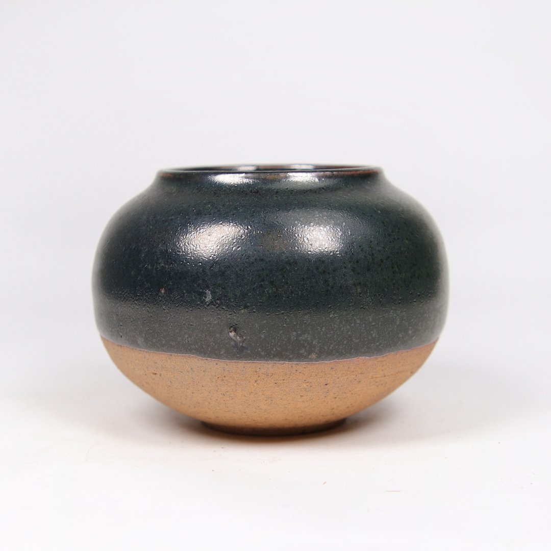 明芽窑 l 墨绿双色茶罐咖啡罐(含布盖) H3 - 茶具/茶杯 - 陶 绿色
