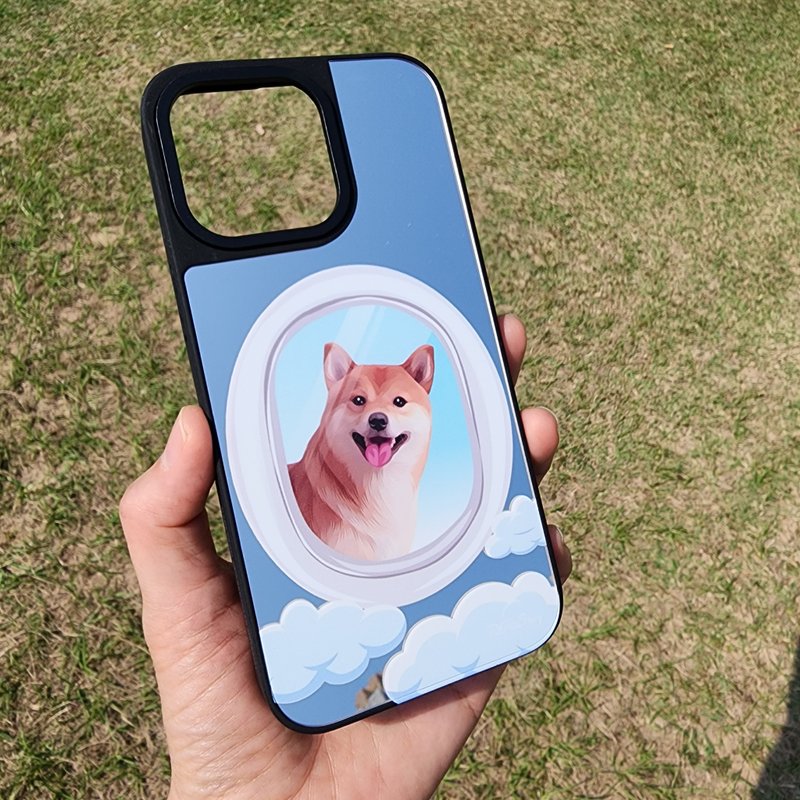 定制化宠物似颜绘Aeroplane Window镜面手机壳 (MagSafe) - 手机壳/手机套 - 压克力 