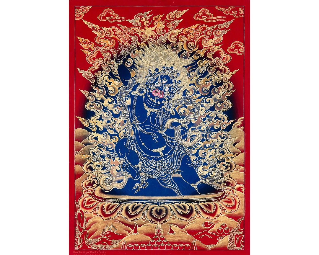 手绘金刚手唐卡 强大的护法 - 墙贴/壁贴 - 其他材质 多色