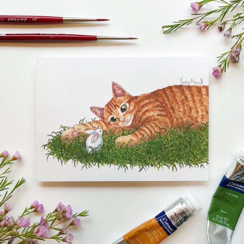 【猫疯子】明信片(30) - 卡片/明信片 - 纸 多色