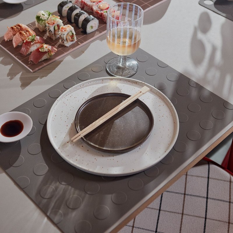 Inka 印加极简石器/ 餐盘 / 花岗白 / 2件组 - 盘子/餐盘/盘架 - 瓷 多色