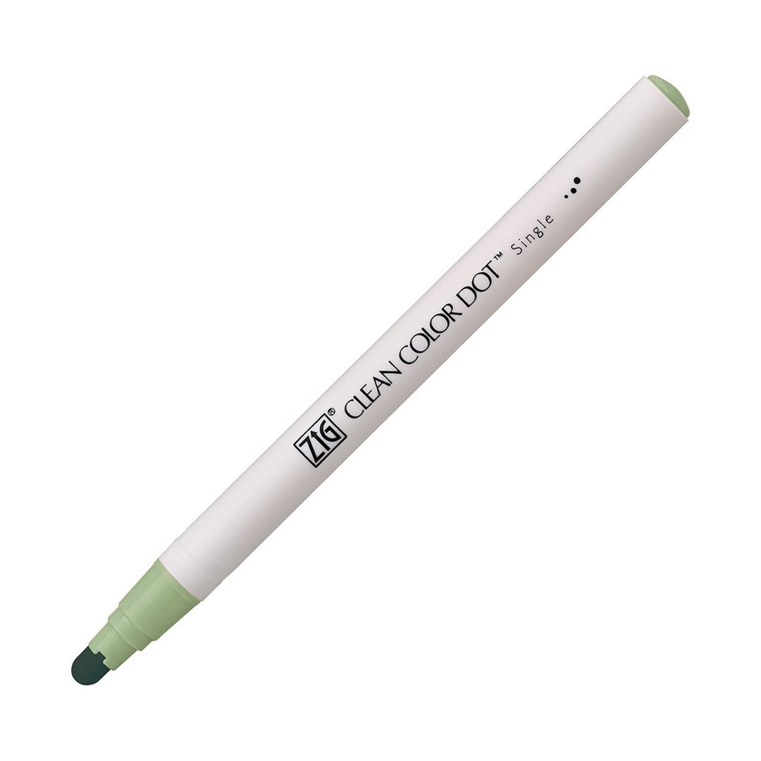 【Kuretake 日本吴竹】ZIG Clean Color Dot 单头点点笔 浅苔色 - 其他书写用品 - 其他材质 绿色