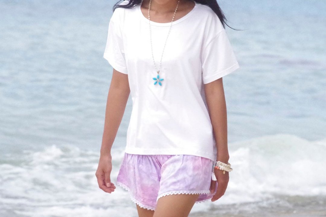 The best comfort! Adult viscose stretch crew neck T-shirt <white> - 女装上衣 - 其他材质 白色