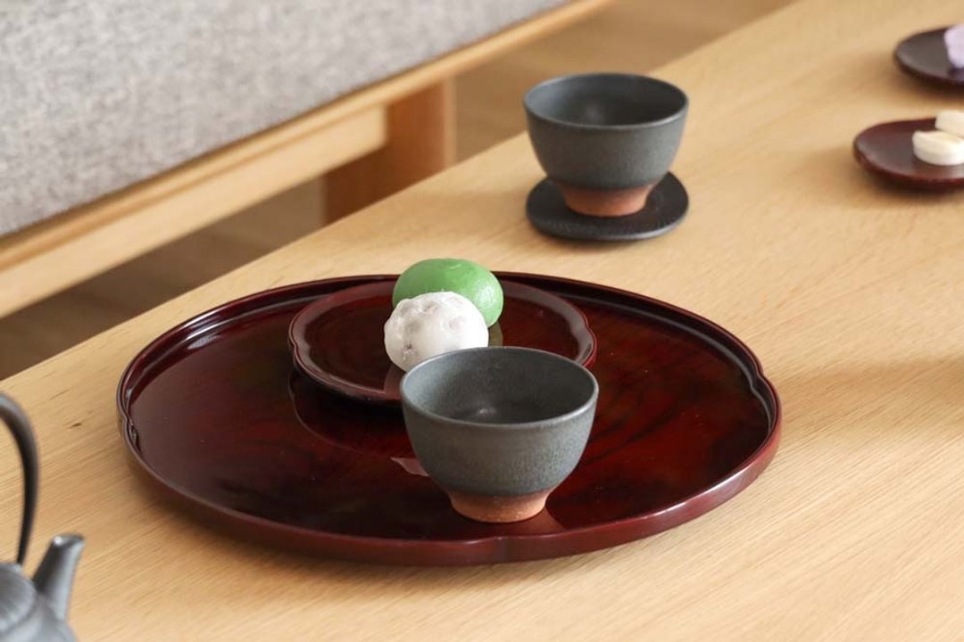 タイトル(TW) 旭川工艺品 sasaki工艺 pirkamonrayke BON Flower - 盘子/餐盘/盘架 - 木头 咖啡色