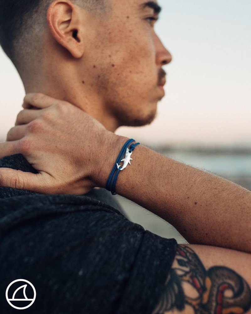 Cape Clasp美国纯银大白鲨手绳/鲨鱼手绳 - 手链/手环 - 银 银色