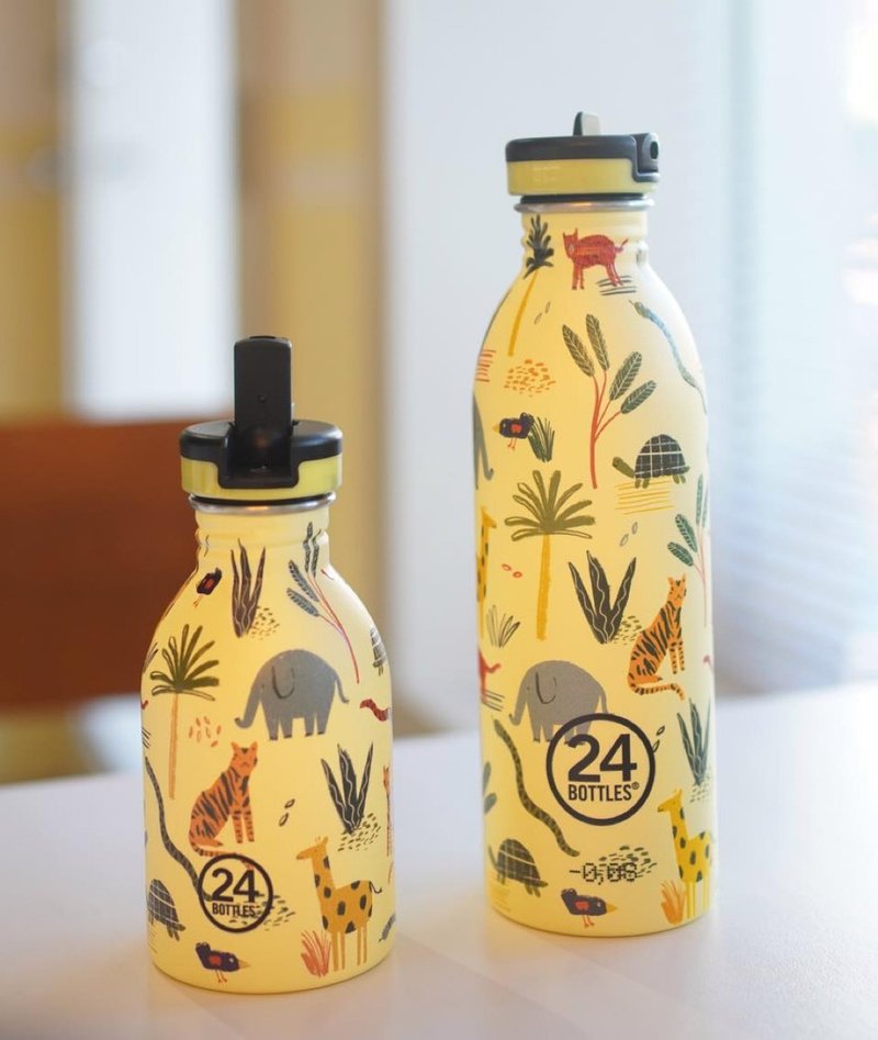 意大利24Bottles【URBAN超轻量羽毛系列】Jungle Friends -不锈钢 - 水壶/水瓶 - 不锈钢 黄色