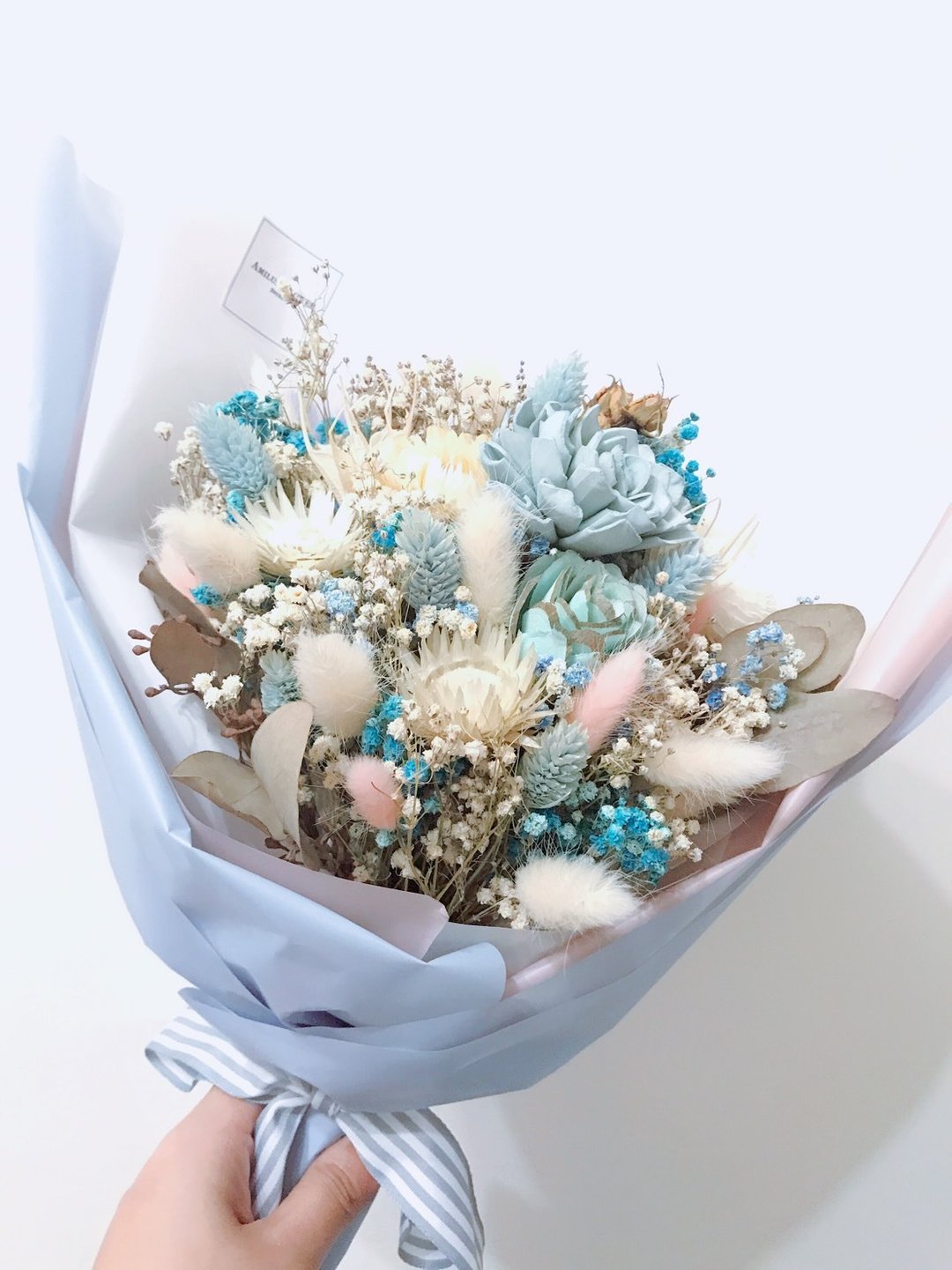 毕业花束 展翅翱翔 晴空蓝蓝干燥花束 干燥花 永生花 祝福 生日 - 干燥花/捧花 - 植物．花 蓝色