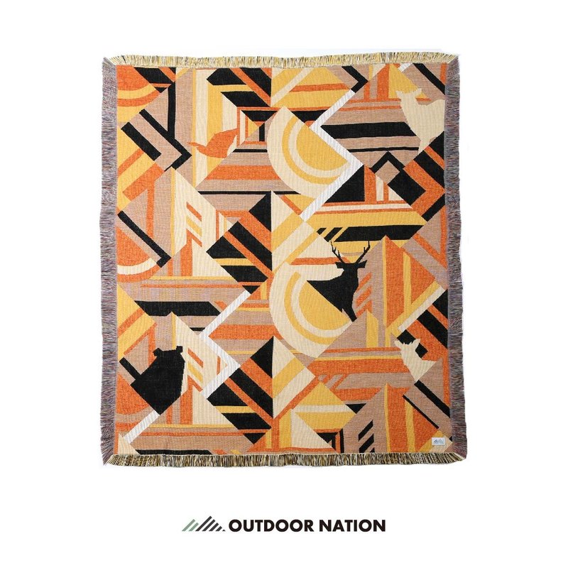 Outdoor Nation户外万用毯/ 黄金山韵 - 露营用品 - 棉．麻 蓝色