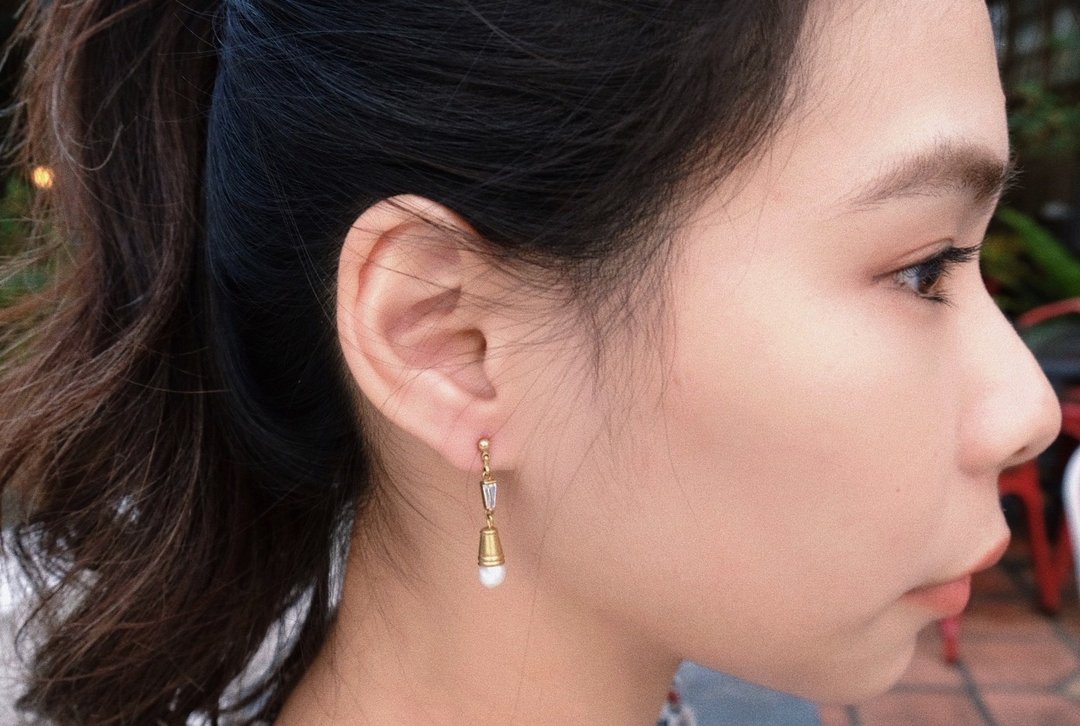 SYUAN JEWELRY | 圆舞曲 —设计款 珍珠耳环 - 耳环/耳夹 - 珍珠 金色