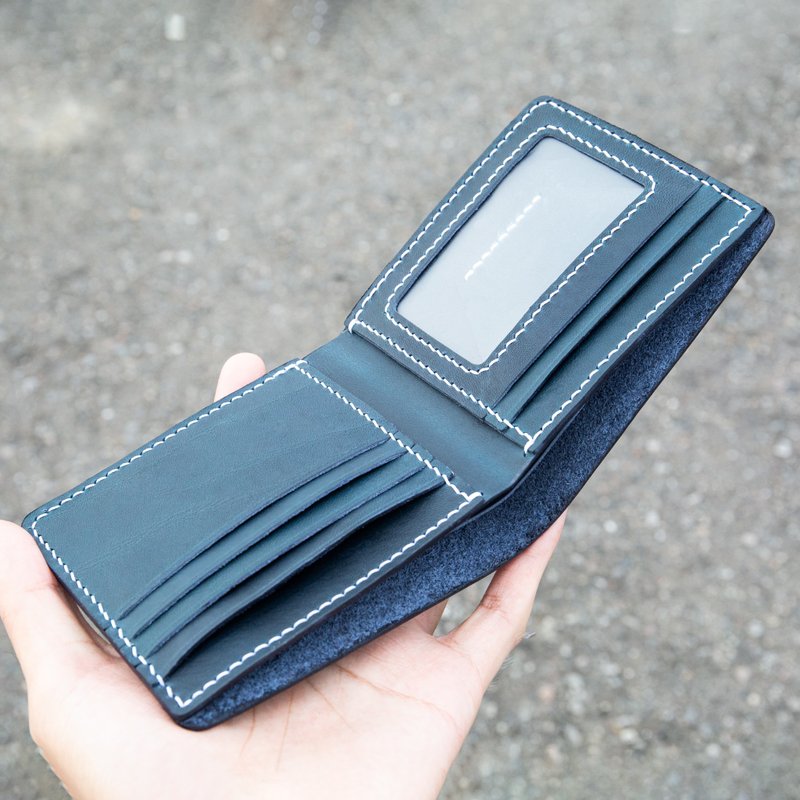 八卡相片位钱包/短夹/银包/皮夹【烫金/一人成团】台中东海课程 - 皮件 - 真皮 