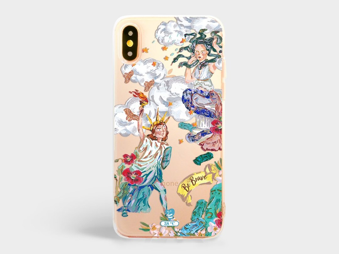 自由女神与美杜莎手机壳 免费刻字iPhone 11 pro max - 手机壳/手机套 - 塑料 绿色