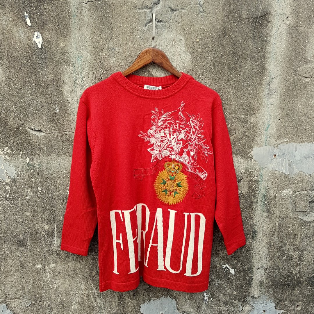 小龟葛葛 - 日本 - FERAUD 皇家刺绣套头毛衣  - 男装针织衫/毛衣 - 羊毛 