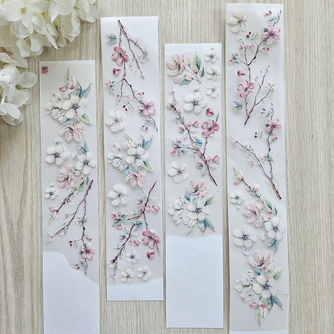 和纸胶带_花卉_春之歌 - 贴纸 - 塑料 