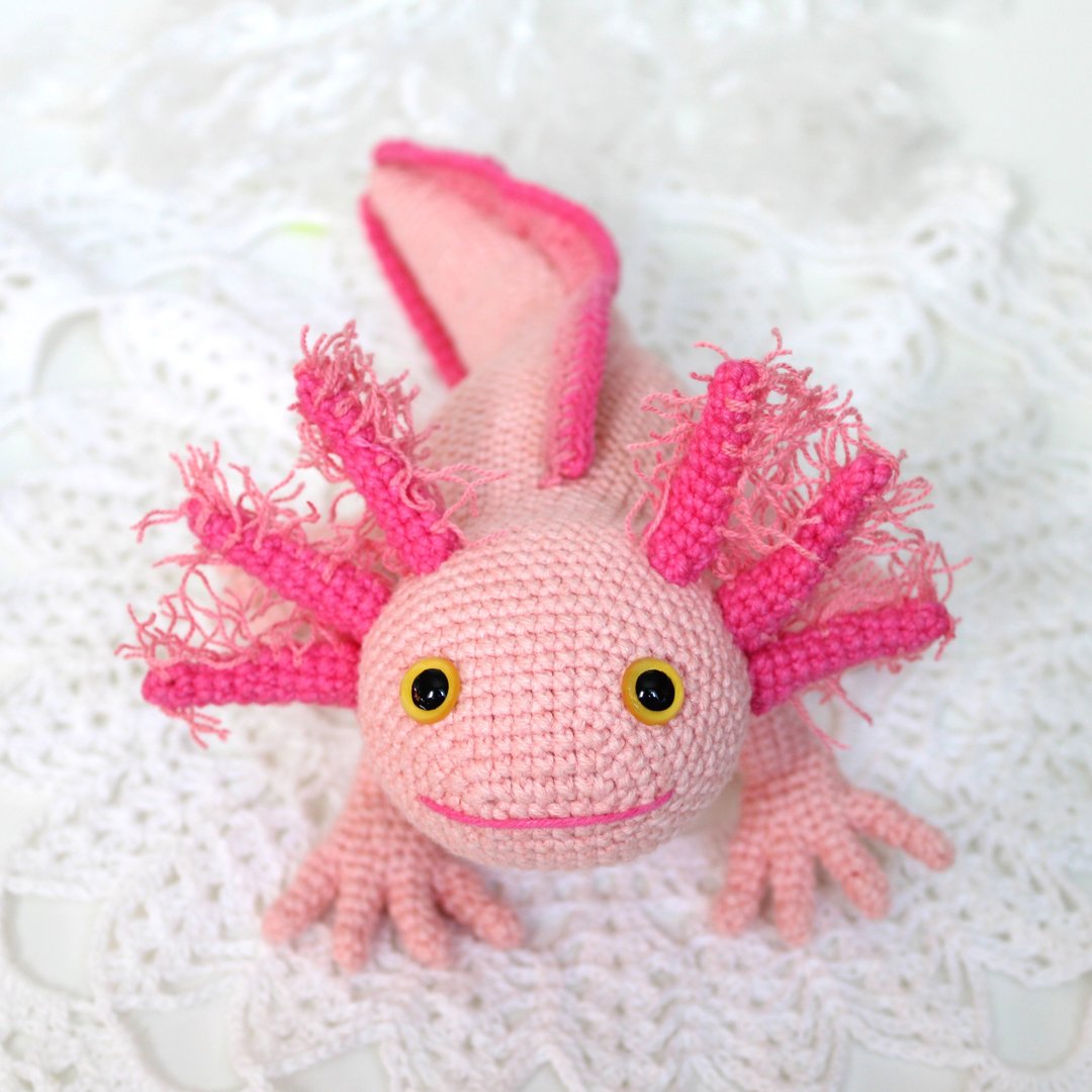 蝾螈钩针图案 PDF 英文 Amigurumi axolotl 玩具 - 手工艺教程/工具书 - 其他材质 