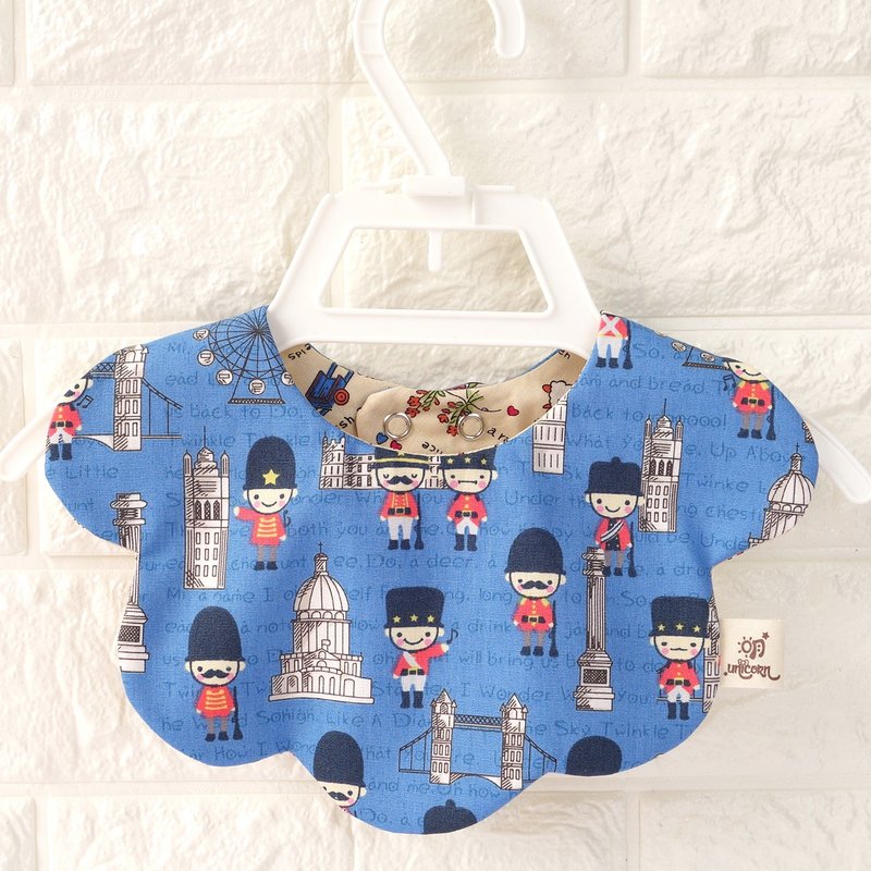 英伦小士兵云朵纯棉围兜 沙发兜 双面围兜 收延 明unicorn - 围嘴/口水巾 - 棉．麻 蓝色