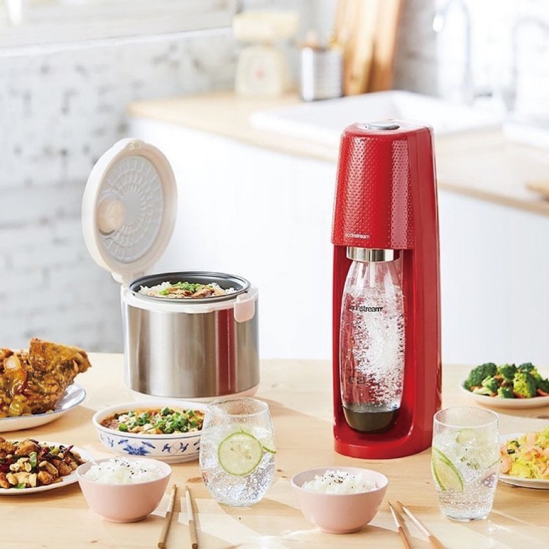 时尚风自动扣瓶气泡水机Spirit-红 - 厨房家电 - 其他金属 红色