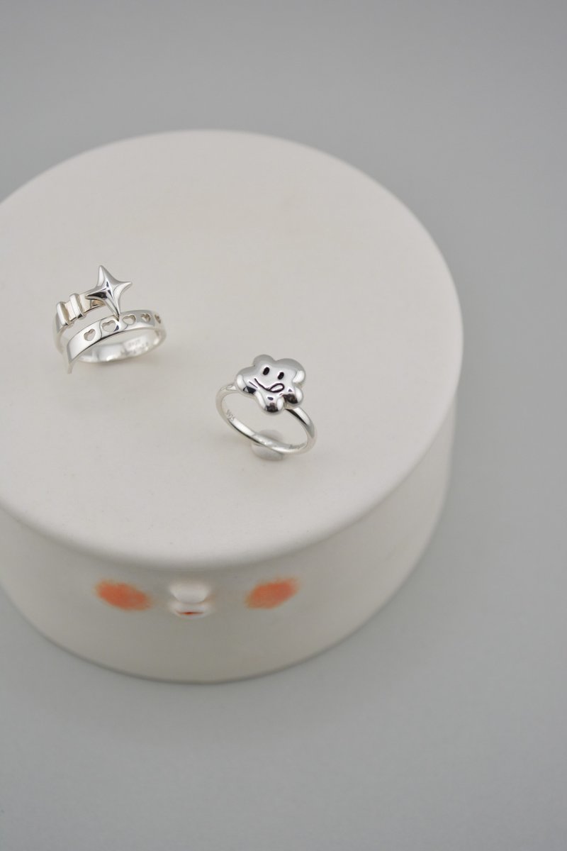 星星腰带戒指 - 戒指 - 银 银色