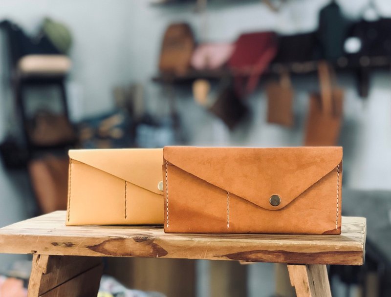 【定制化礼物】【森林的秘密】牛皮简约长夹 - 皮夹/钱包 - 真皮 多色