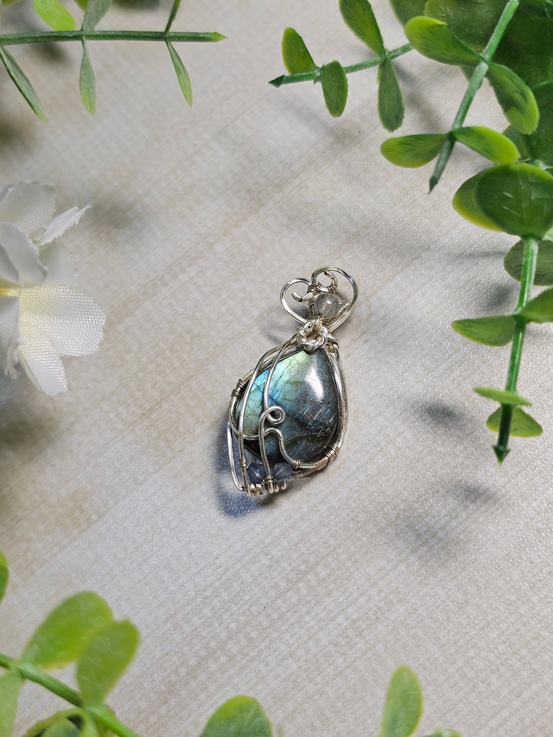 【叶绿𨥤手作】碧海晨曦 /金属线编织/节日/礼物/饰品/项链/手作 - 戒指 - 铜/黄铜 绿色