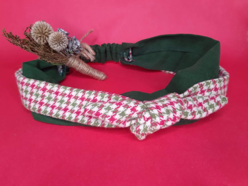 奴才装萌-缤纷圣诞系列-圣诞发带(草绿) - 发饰 - 棉．麻 绿色