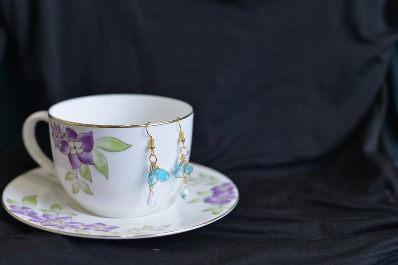 Sandra's 纯粹~ 跳舞芭蕾 树脂 耳环 - 耳环/耳夹 - 树脂 紫色