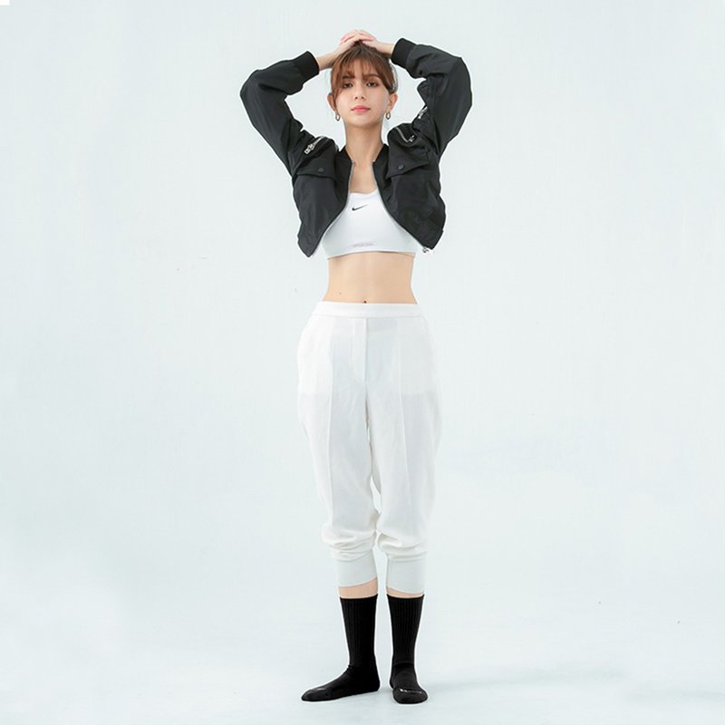 【FOOTER】极简素色主义者袜-黑(女袜/M) - 袜子 - 棉．麻 黑色