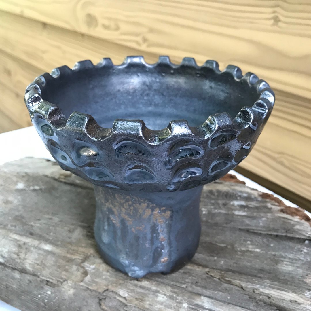 黑金奢华手工盆器//黑金高塔佐流墨 - 植栽/盆栽 - 陶 黑色