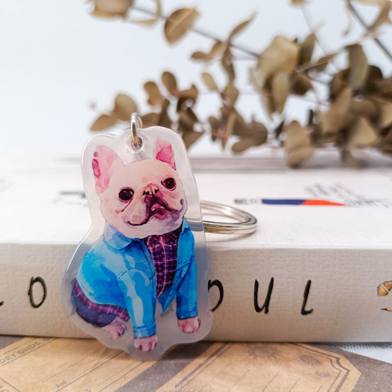 PS285_萌寵法鬥 11/晶透吊飾 - 钥匙链/钥匙包 - 塑料 多色