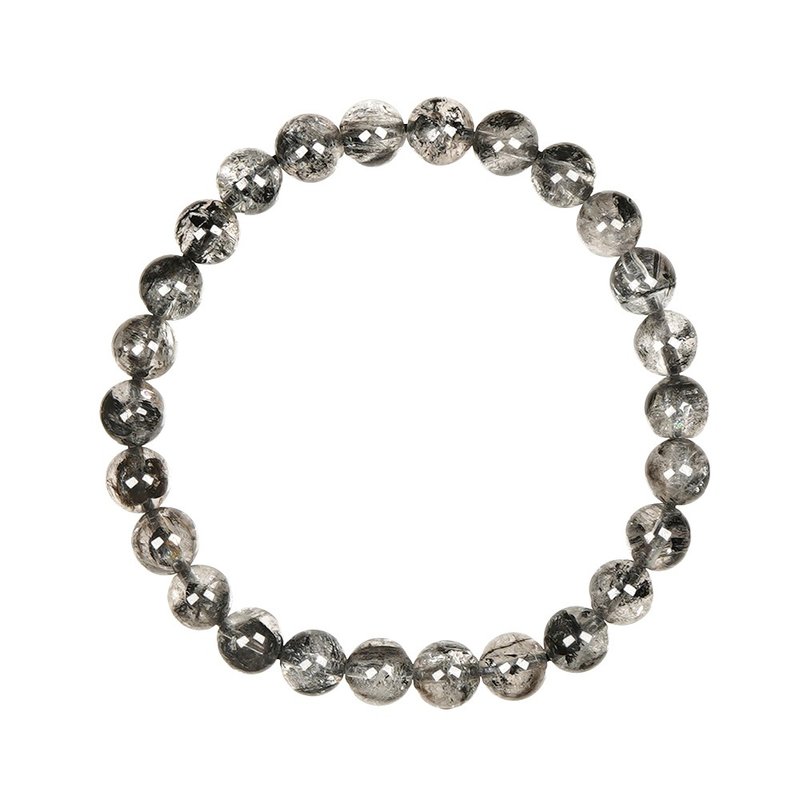 【正佳珠宝】闪灵钻 高品赫基蒙黑闪灵 6.8-7.3mm 闪灵钻手珠 - 手链/手环 - 半宝石 多色