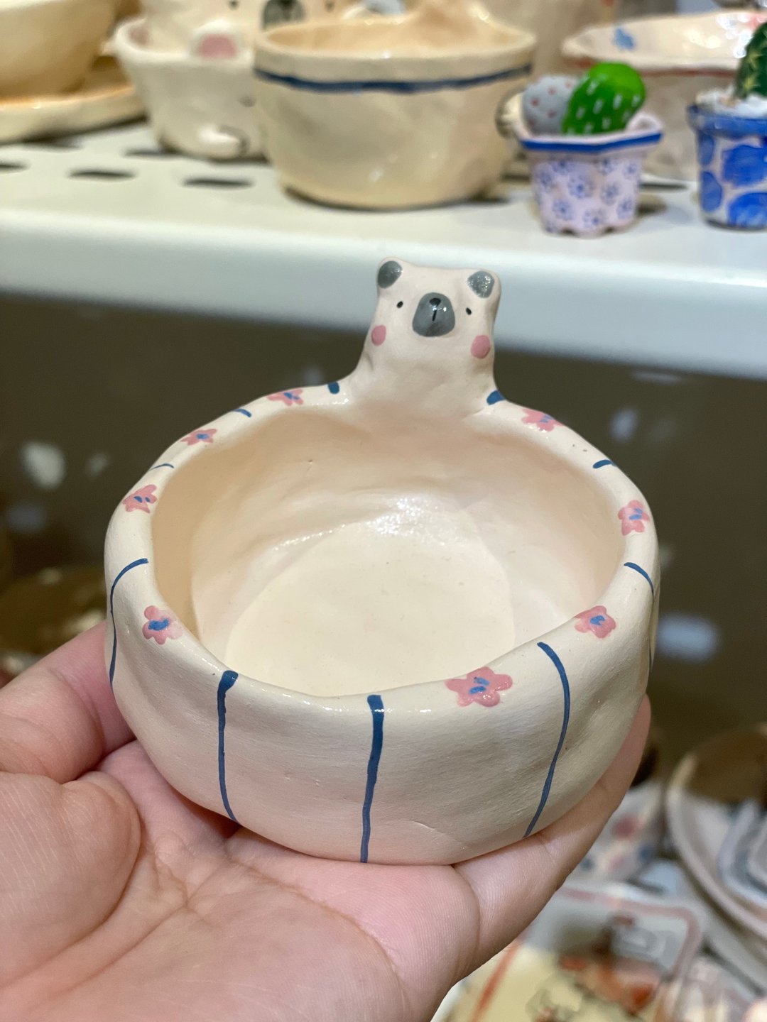 Bear cup - 摆饰 - 陶 白色