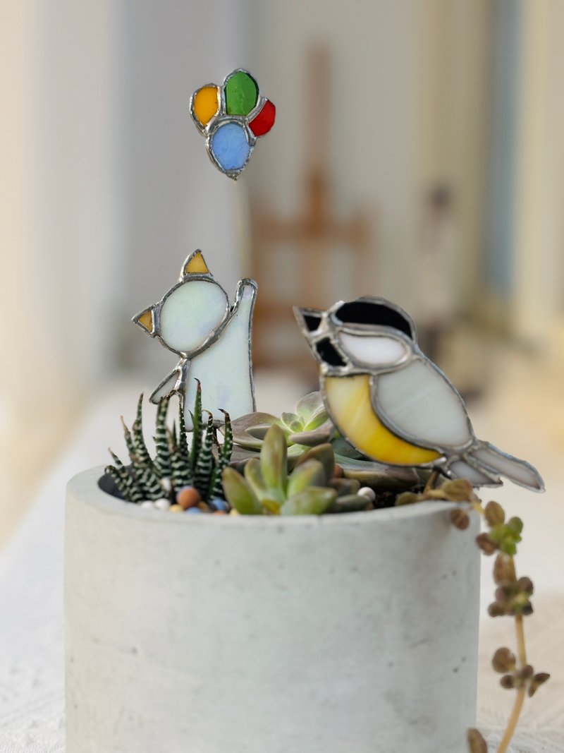 彩色玻璃手作体验课-可爱盆栽插饰插件 - 陶艺 - 玻璃 