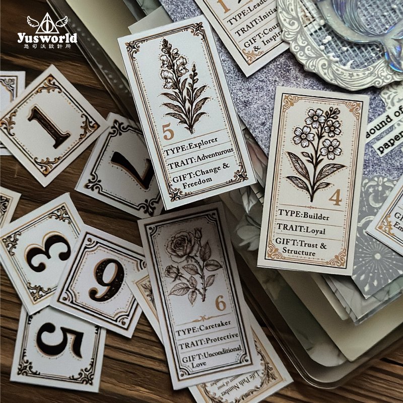 new / 生命灵数 / 亮面 PET / 烫金 / 割型胶带 - 纸胶带 - 纸 紫色