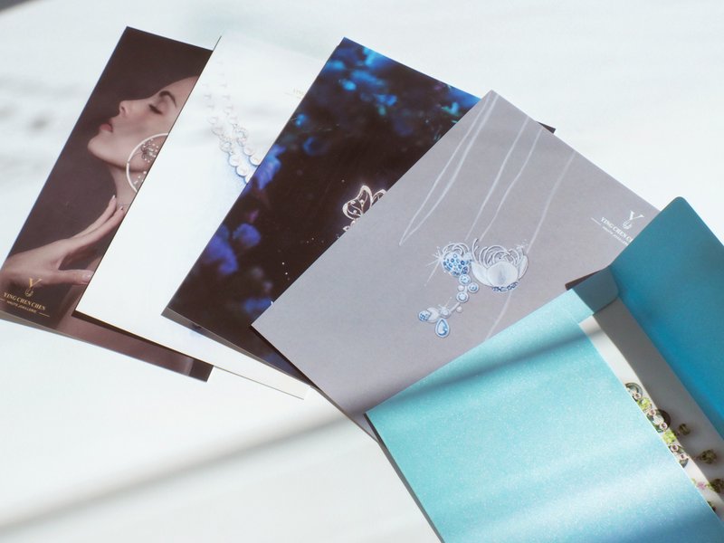 明信片套组-6张入 水彩手绘 珠宝艺术 收藏 交换礼物 │ YCC周边 - 卡片/明信片 - 纸 多色