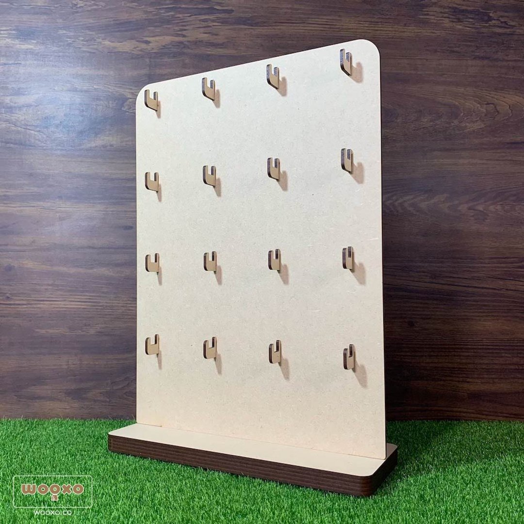 WOOXO 勾勾架 手环 吊饰 钥匙圈 DIY 快速拆装收纳 - 收纳用品 - 木头 卡其色