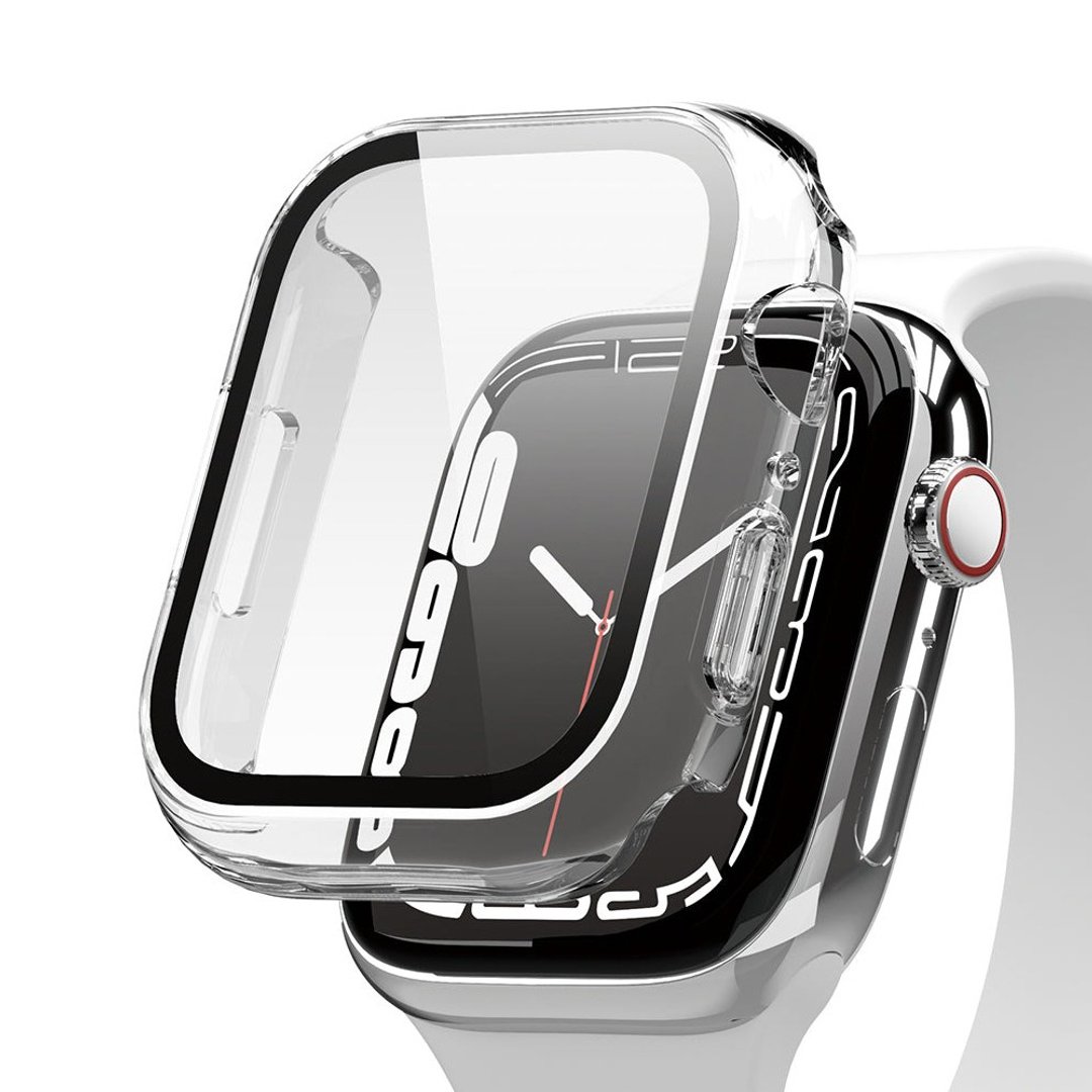 Apple Watch 9H高透度强化玻璃透明防撞表壳 S9/8/7 - 表带 - 玻璃 透明