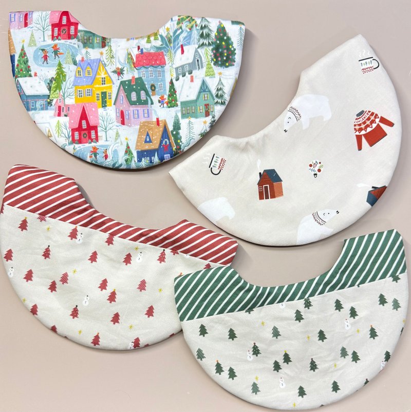 Maygo.bib.圣诞围兜兜、手作围兜、双面兜 - 围嘴/口水巾 - 棉．麻 