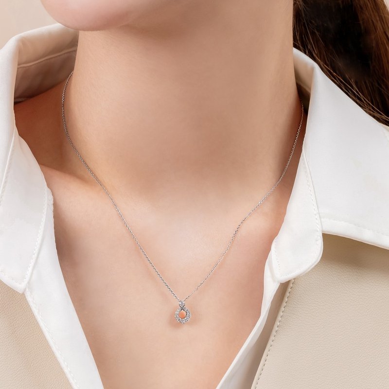 新品 京华钻石 铂金 天然钻石 共 0.20 克拉 钻石项链 晴光系列 III - 项链 - 钻石 