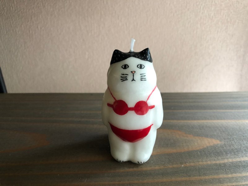 Bikinis cat - 蜡烛/烛台 - 蜡 红色