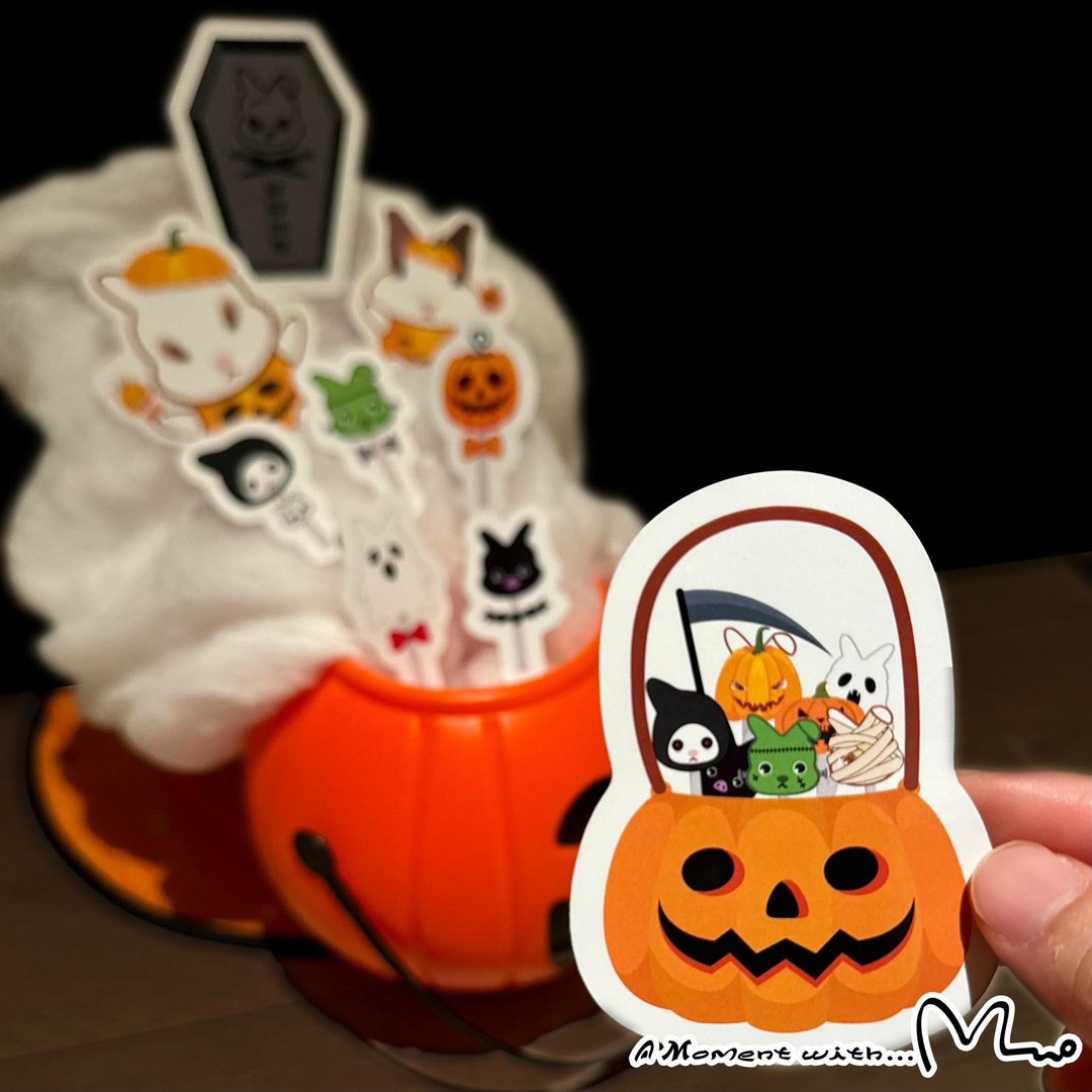 肶肶兔 | 好鬼可爱造型贴纸包 | Halloween version - 贴纸 - 纸 多色