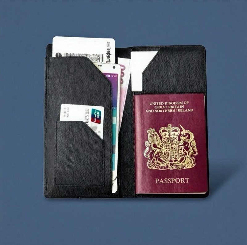 Tosca | Traveller Passport Holder-护照银包/真皮/钱包 - 皮夹/钱包 - 真皮 黑色