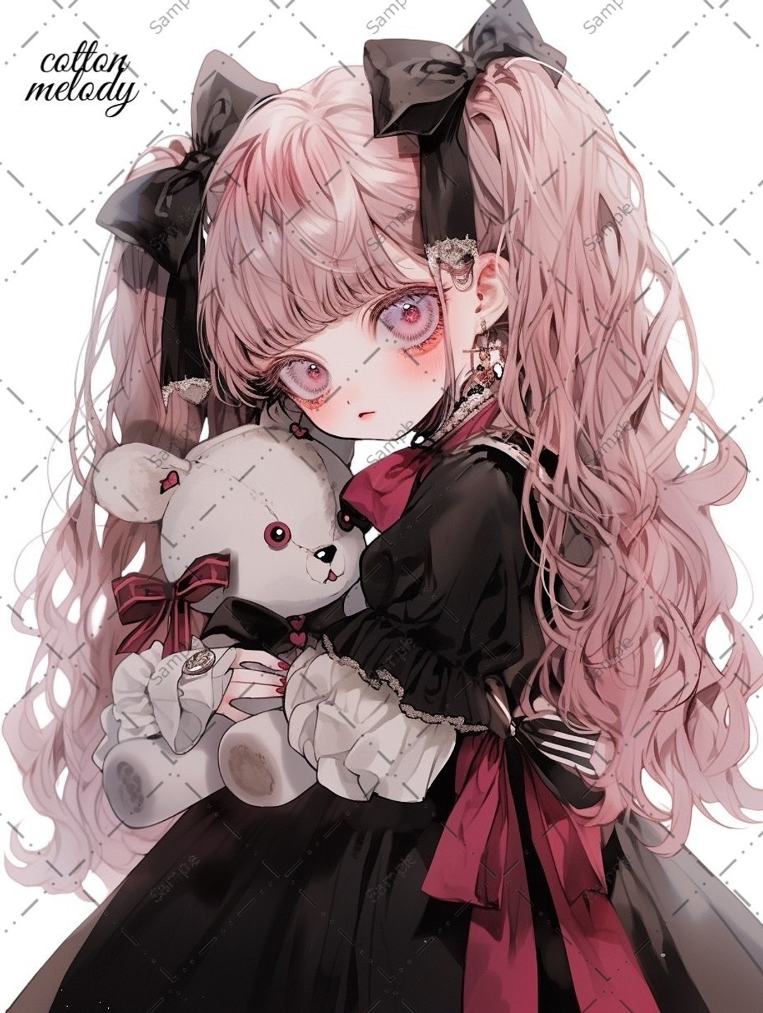 original sticker no.384B 人物贴纸 原创贴纸 人物贴纸 女孩贴纸 原创人物贴纸 - 贴纸 - 纸 