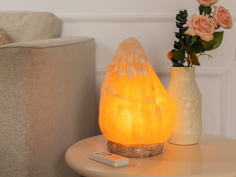 天降甘霖 - 天然盐疗愈 | 客厅桌灯 | 玄关照明 | 入厝好礼首选 - 灯具/灯饰 - 其他材质 橘色