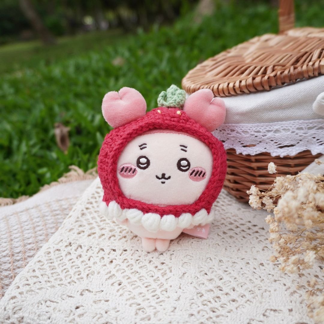 奶霜莓莓 | 娃衣 吉伊卡哇 ちいかわ Chiikawa 10cm适用 - 玩偶/公仔 - 棉 红色