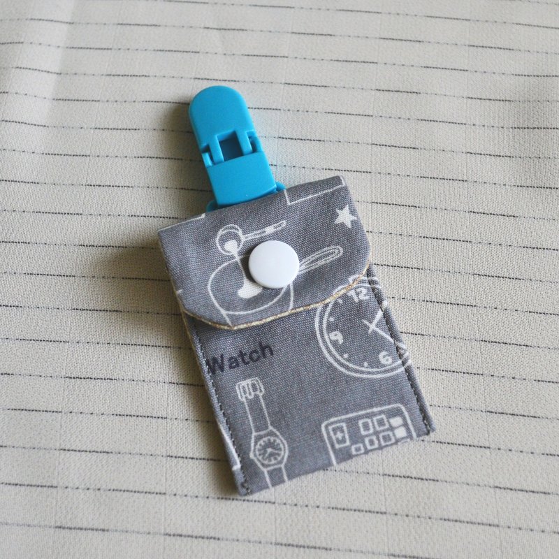 工业设计 - 宝贝平安符袋 - 围嘴/口水巾 - 棉．麻 灰色