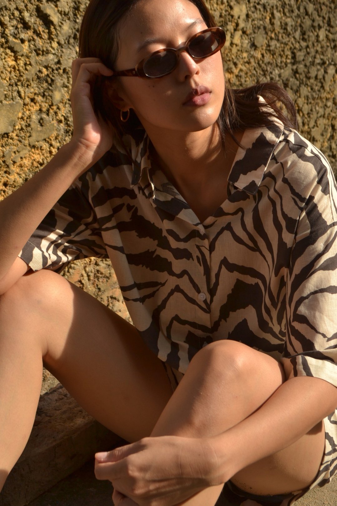 Bayday l CALA SHIRT l Zebra - 女装衬衫 - 亚麻 