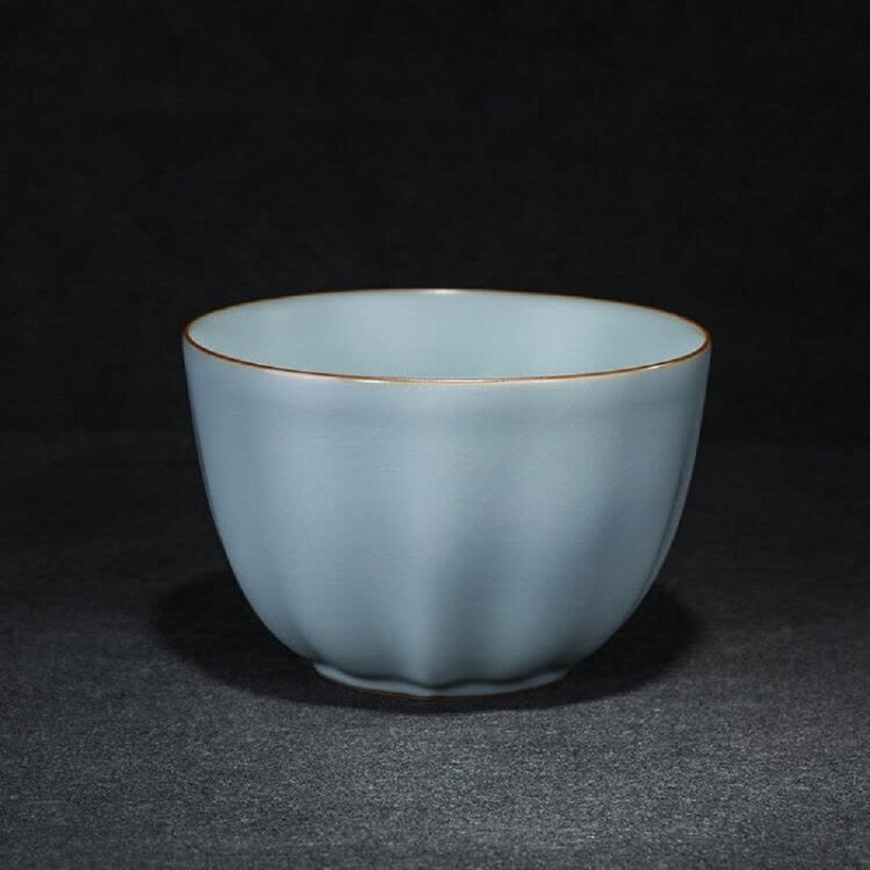 <天青汝窑> 瓜棱水盂  茶具 - 茶具/茶杯 - 陶 