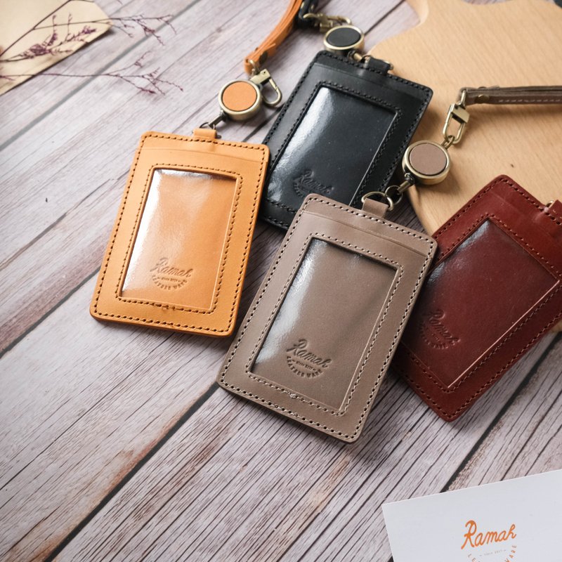 【福利品】【拉玛皮革】免费英文刻字/背双卡层证件套/日系简约 - 证件套/卡套 - 真皮 多色