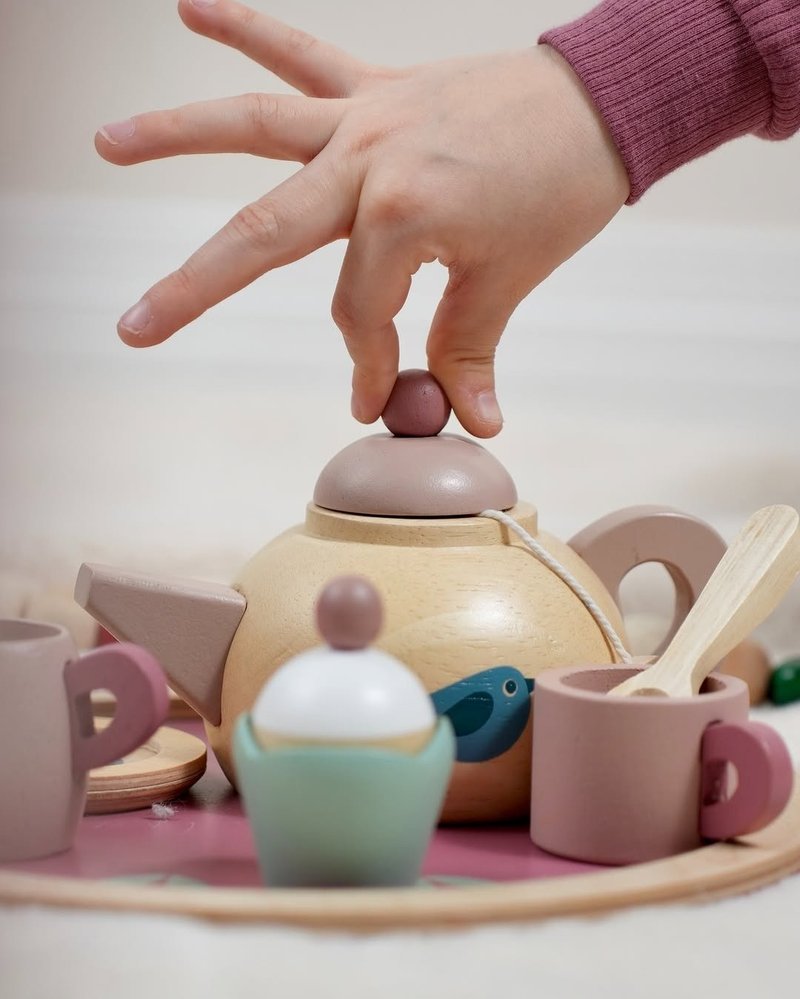 英伦玫瑰午茶组 - 玩具/玩偶 - 木头 